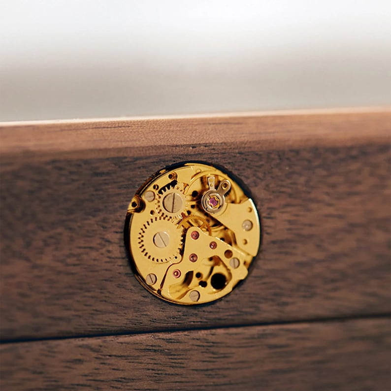 Personalized Solid Wood Jewelry Box Glass Top Walnut Wood Etsy