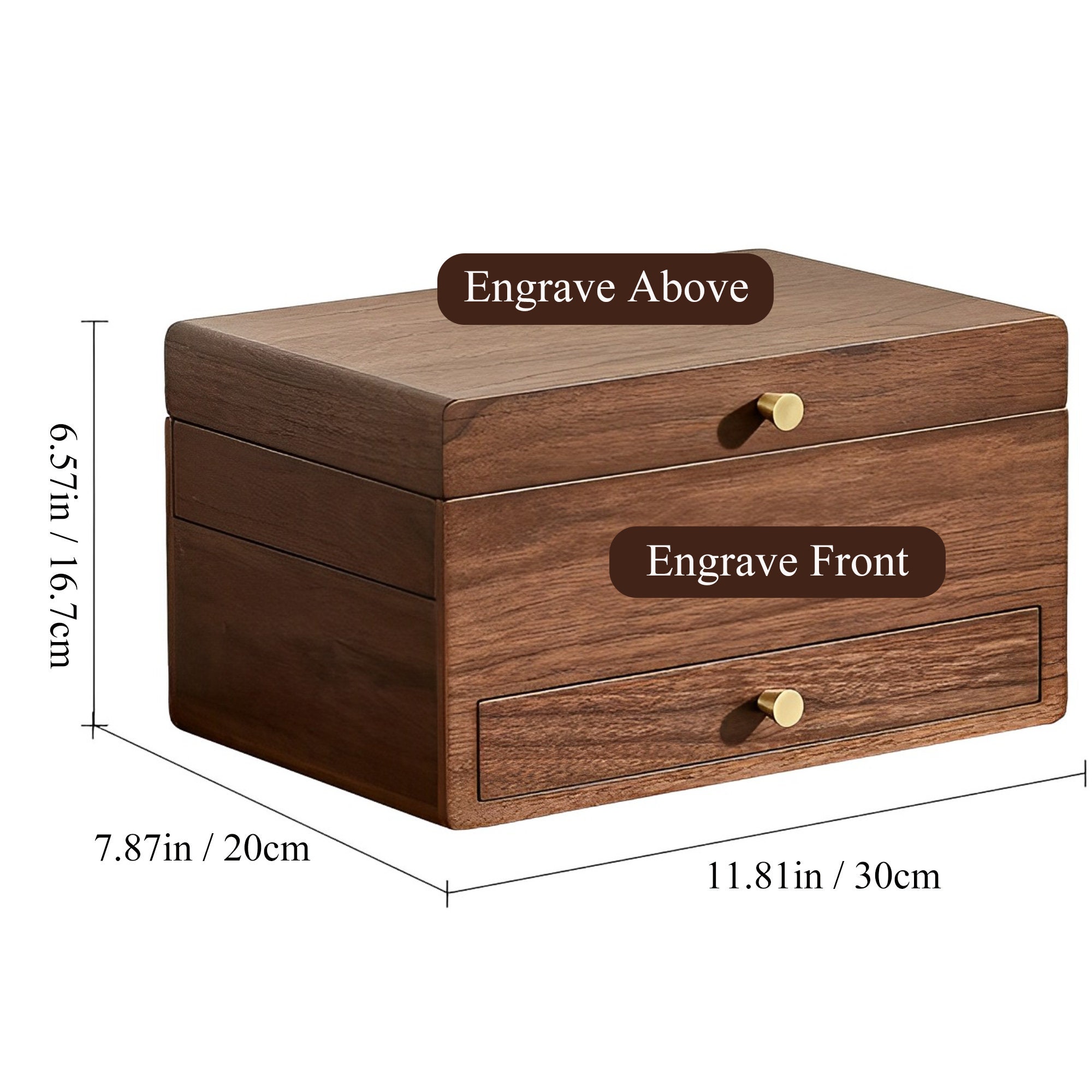 TAVADA Portagioielli Con 2 Cassetti E Serratura - Organizer Elegante In Pelle Per Gioielli - Foto 13