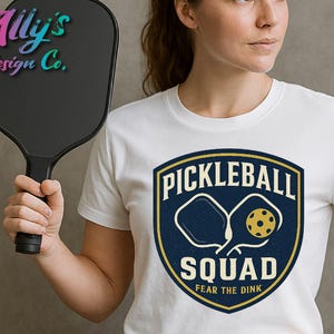 Équipe de pickleball Craignez l'encre PNG | Conception de chemise de pickleball style rétro des années 70 | Sublimation ou transfert DTG | Fichier Clipart Pickleball vintage