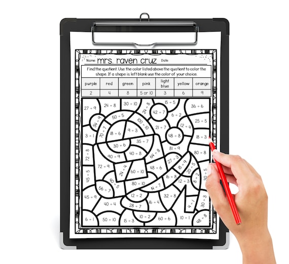 Fun Division Coloring Worksheets