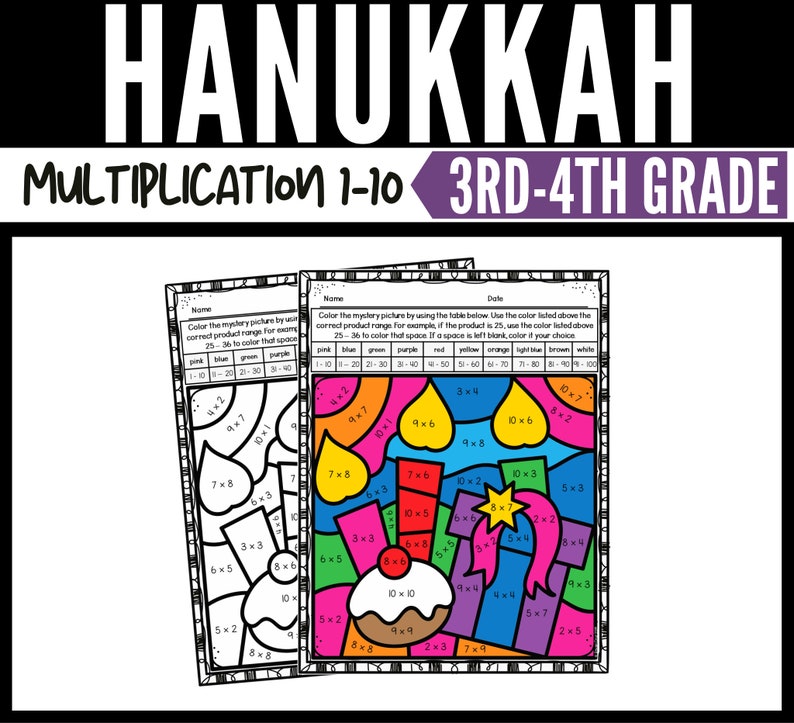 Hanukkah Color by Number Printable - Il 794xN.4403192236 Rwzf