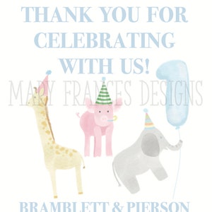 Party Animals Gift Tags