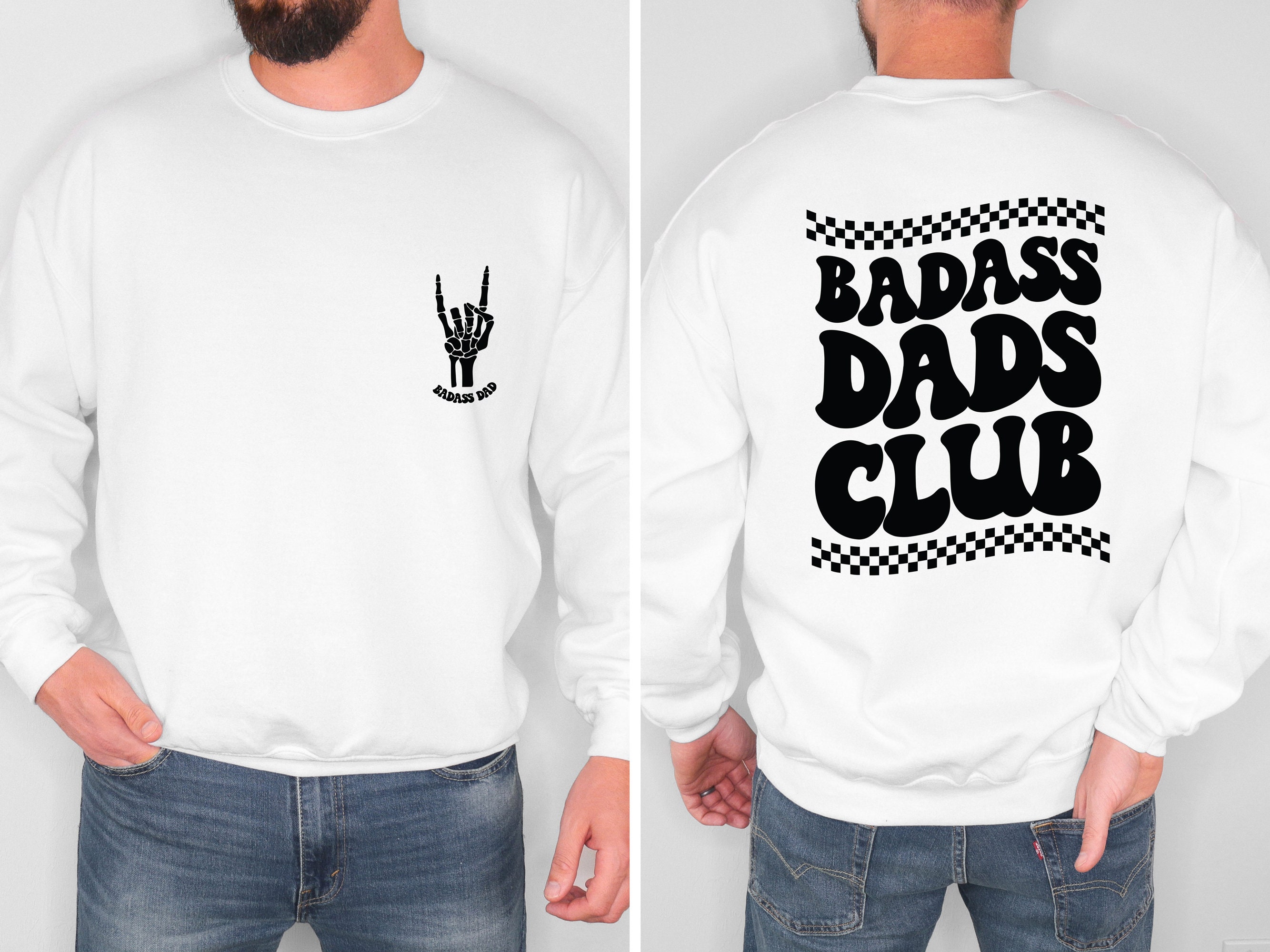 Discover Badass Dads Club Double Sided Sweatshirts, Badass Dad