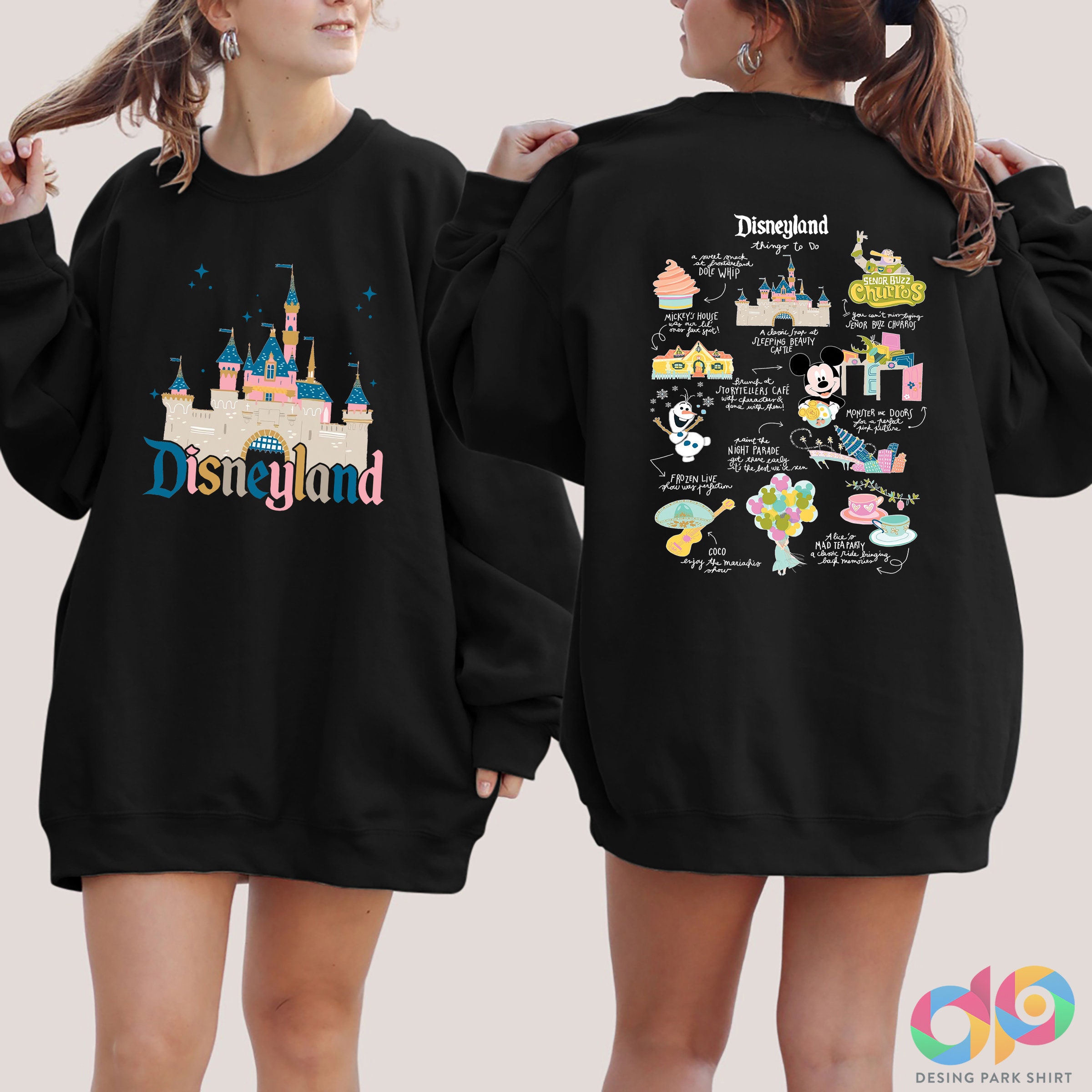 Disneyland Vintage Logo Sweatshirt, Disneyland Sweater, Disneyland