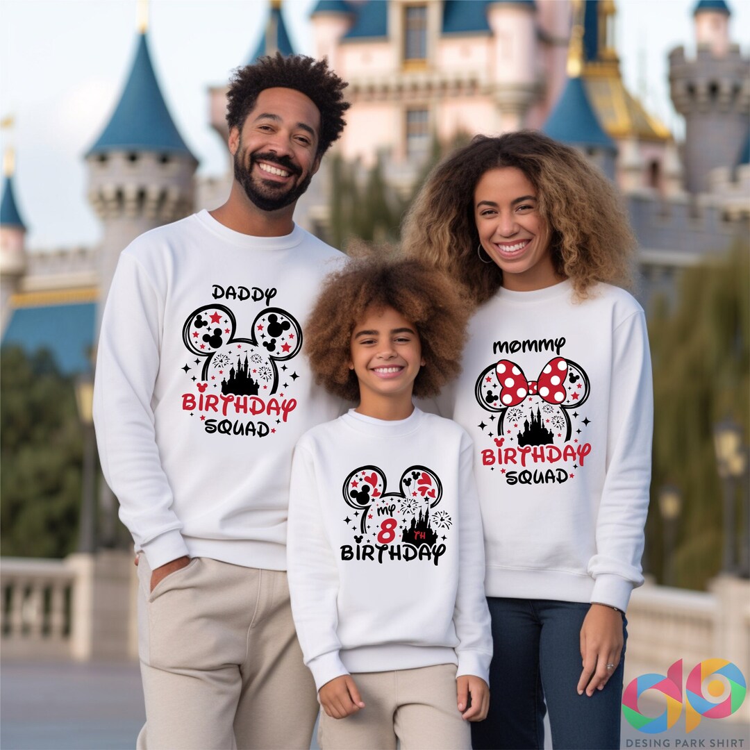 Custom Birthday Boy Sweatshirt, Birthday Matching Family, Mickey