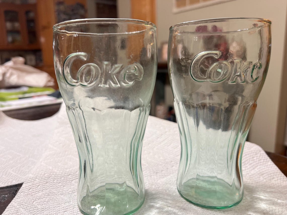 Vintage Coke / Coca-cola Glasses / Cups / Drinking / Antique - Etsy