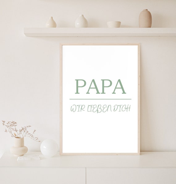 Poster Papa Wir Lieben Dich Kaufen Downloaden Etsy