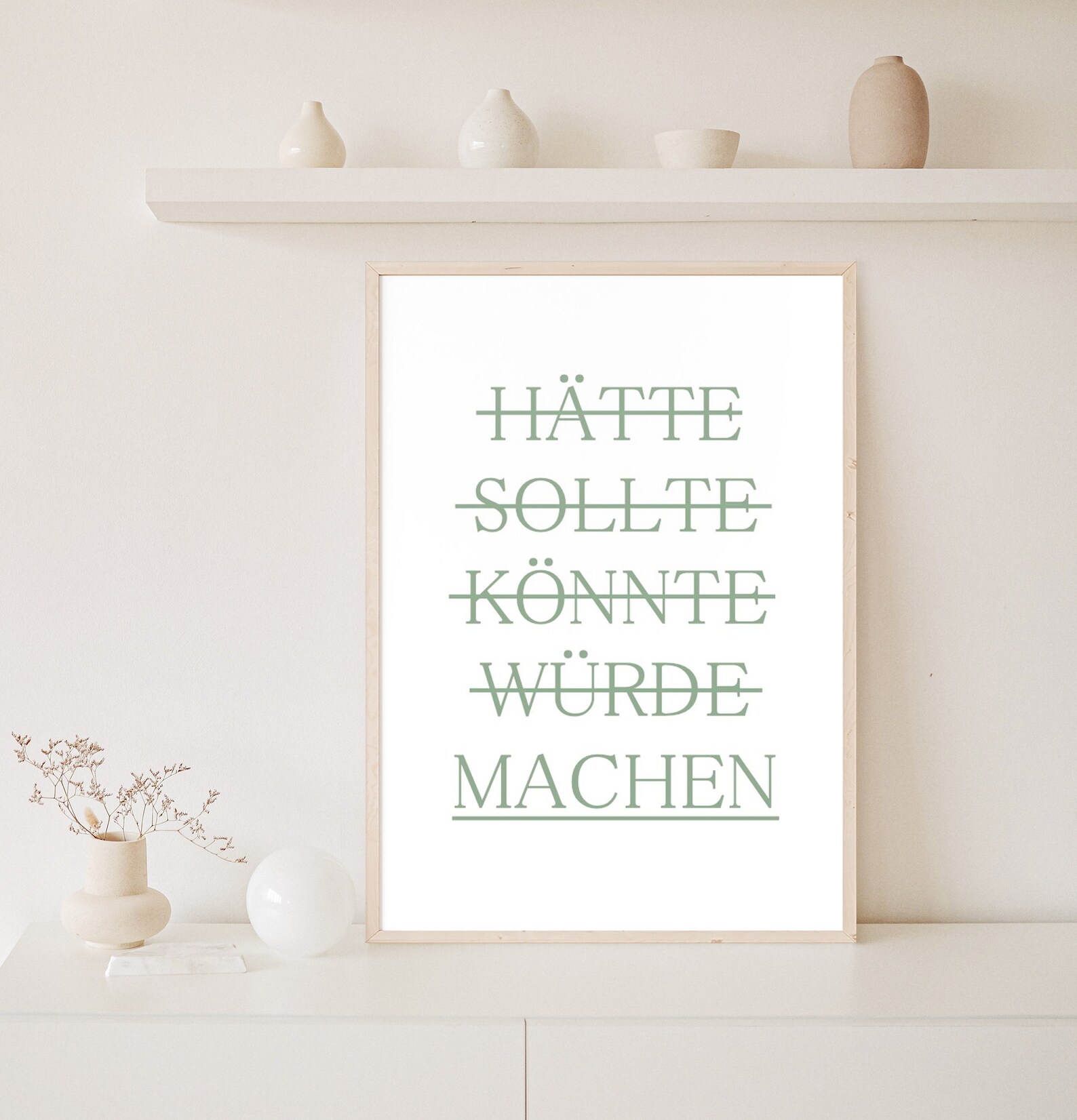 Poster: Hätte sollte könnte würde machen Küche Wohnzimmer - Etsy.de