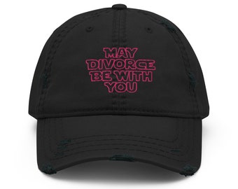 Que el divorcio te acompañe, sombrero inspirado en ciencia ficción, regalo para celebrar el divorcio, sombrero para celebrar el divorcio, ideas para regalos de divorcio, regalo para una ruptura