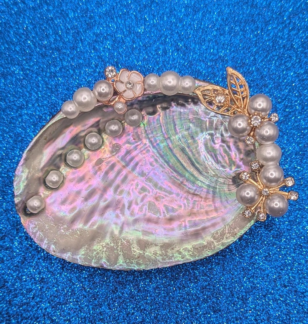 Abalone Shell: Pearl & Crystal Embellished - Etsy