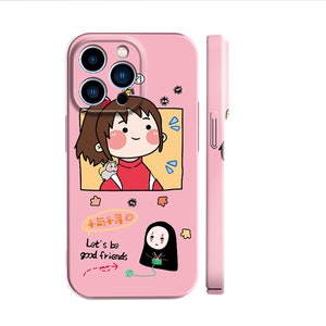 Funda para iPhone con dibujos animados de anime kawaii para iPhone 16, 15, 14, 13, 12, 11 Pro Max, XR, Samsung S24, S23 FE, S21, S22 Plus, S25 Ultra, Google Pixel 7, 8, 9 Pro XL