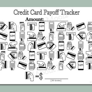 Credit Card Debt Payoff Tracker: Coloring Page (Printable PDF)
