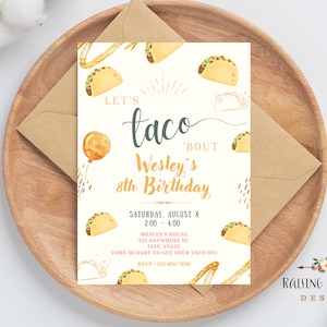 Taco Birthday Party Invitation: Fiesta Theme (Digital Invite)