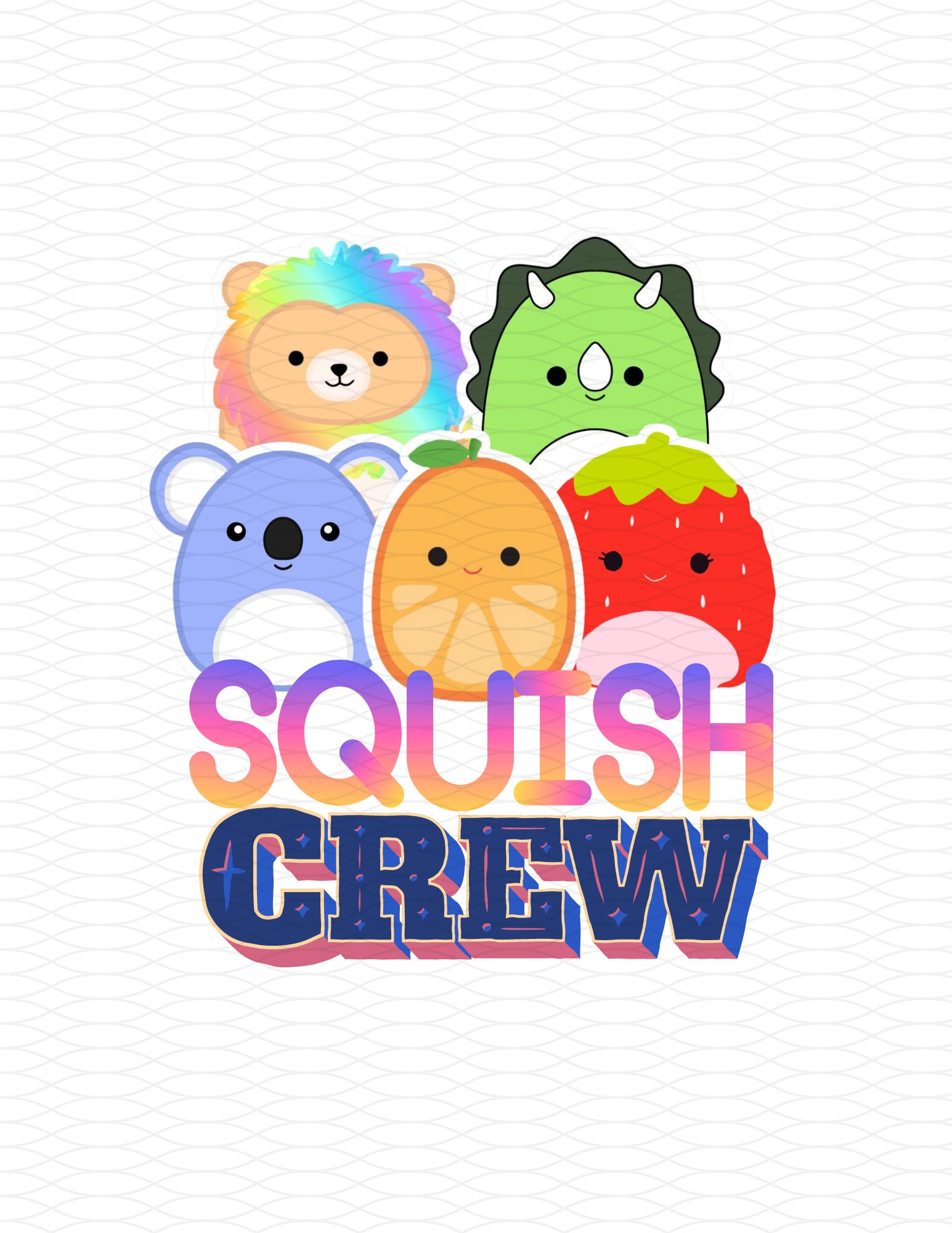 Squish Crew PNG Sublimation Digital Download Sublimation Download Squish  PNG, Instant Download, Squishy, Animals - Etsy