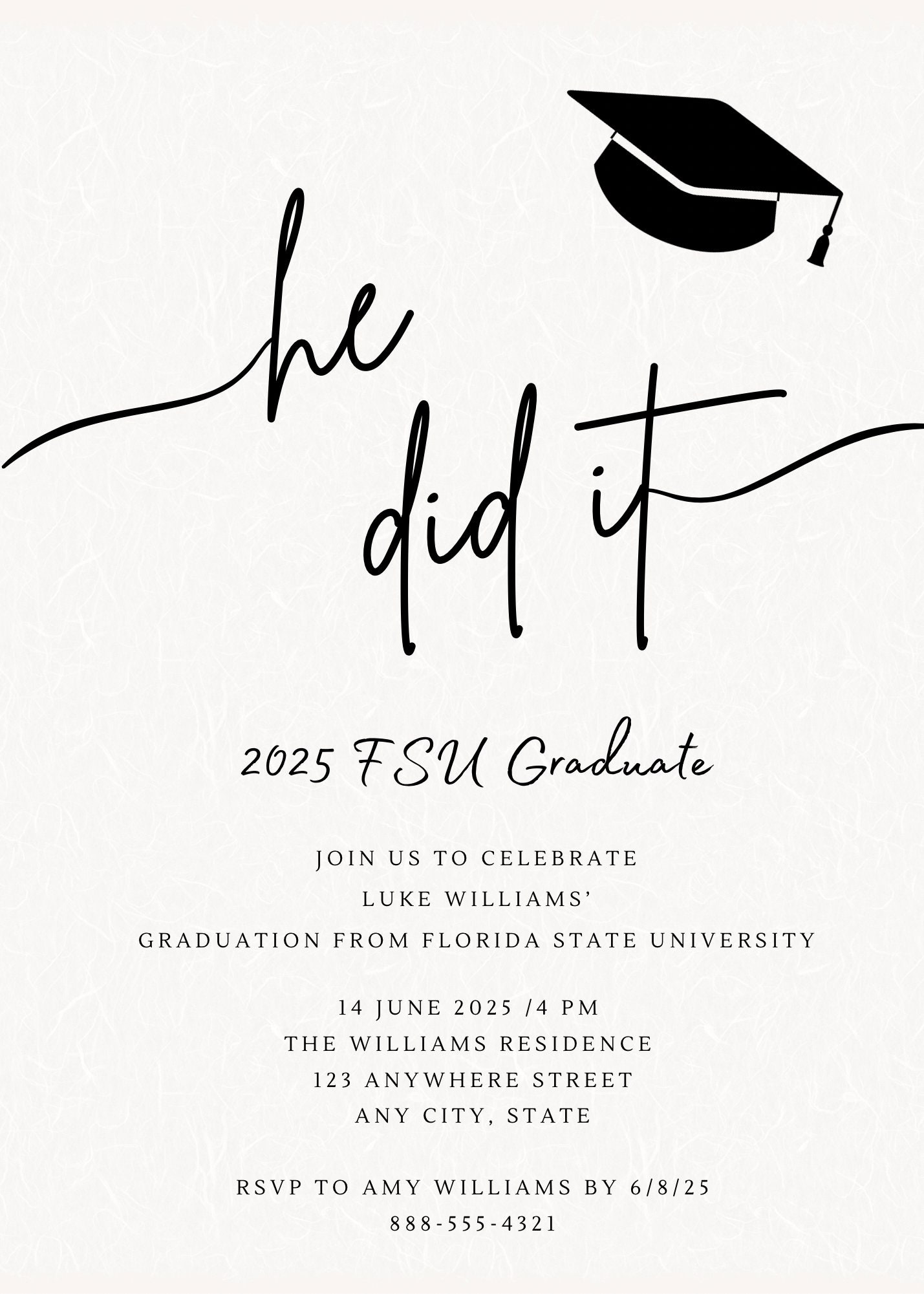 Grad Party Invitation Graduation Digital Invite Diploma Etsy