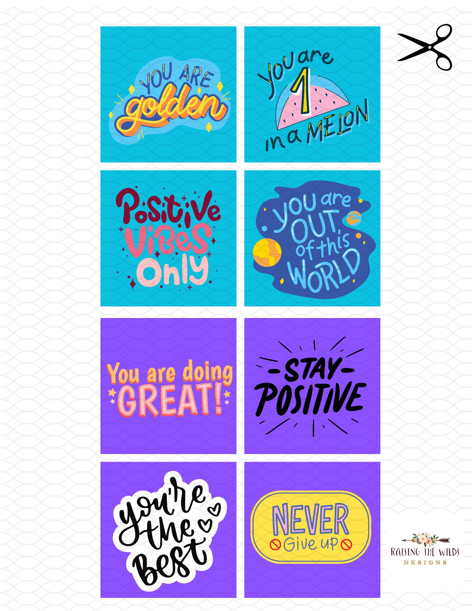 Kids Affirmation Cards | Printable Positive Quote Cards for Lunchboxes ...