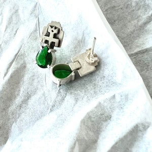 carpet Tulip earrings | 925 Sterling Silver | Stud handmade earring | Gift for her | unique gift | artisanal jewelry | artistic handcrafte