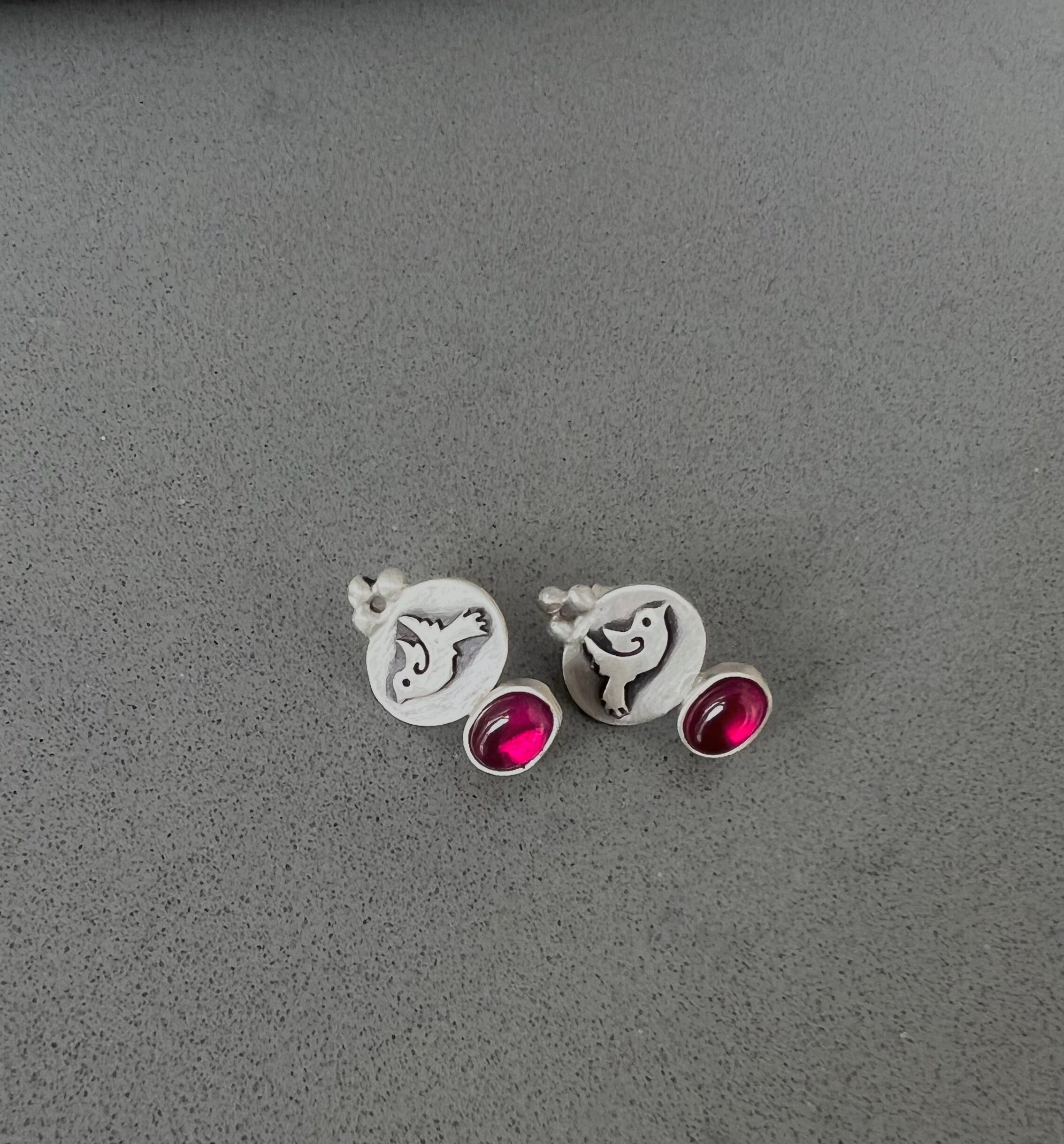 925 Sterling Silver Earrings Flying Bird Earrings Unique Handmade