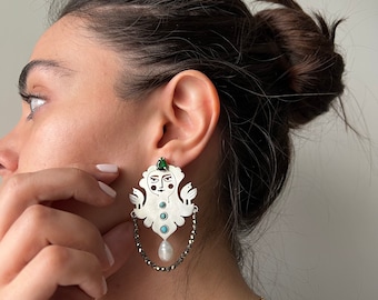 Earrings | Silver handmade | Drop & Dangle earrings | Gift for her | handmade Jewelry | Gift for mom | Unique earrings