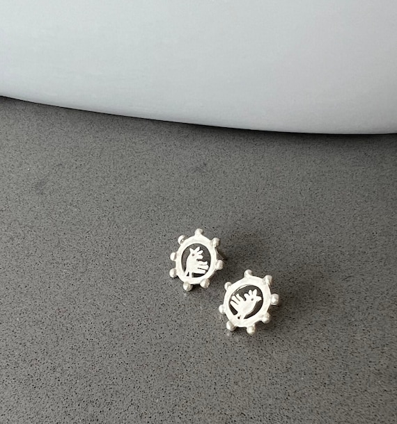 Orecchini a forma di uccello in argento sterling fatti a mano: gioielli boho in aqeeq e avventurina - Italia