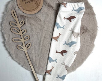Baby/children's leggings whale rib jersey
