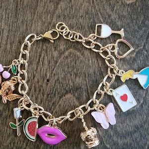 Build Your Own Custom Charm Bracelet  Women, Pick Your Own Charms, Summer Charm Bracelet,Vintage Chunky Bracelet, Personalized Birthday Gift