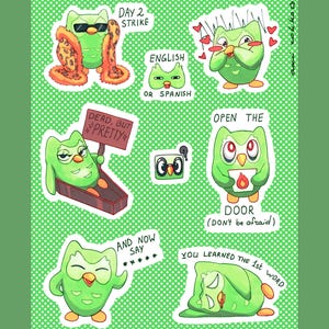 Duolingo meme sticker set