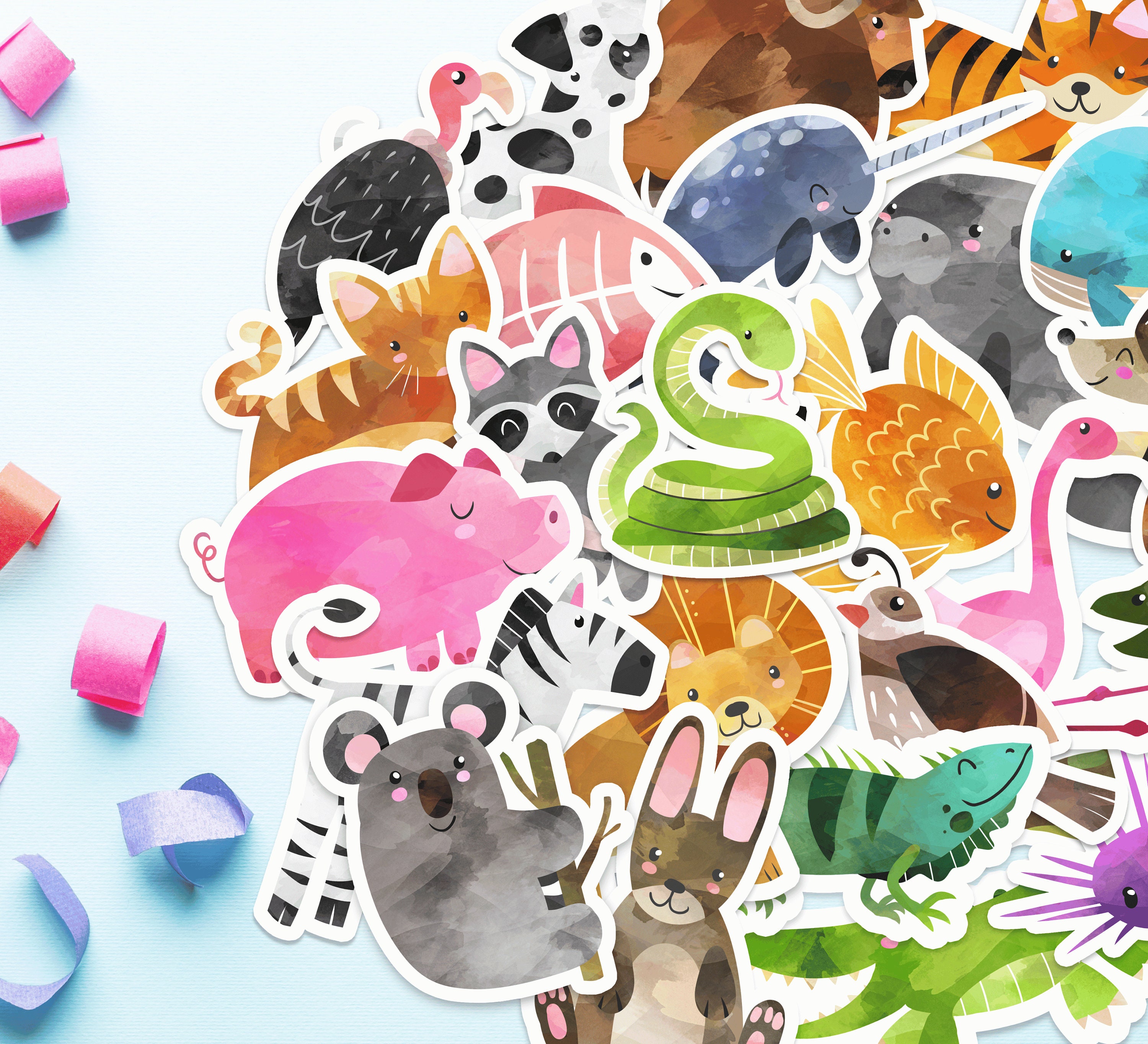 5-220 Pcs Cute Animal Stickers for Kids, Aesthetic Gifts for Kids