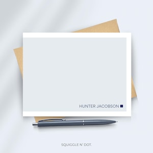 Personalized Note Cards: Custom Stationery Gift for Boys (A2, Set of 12)