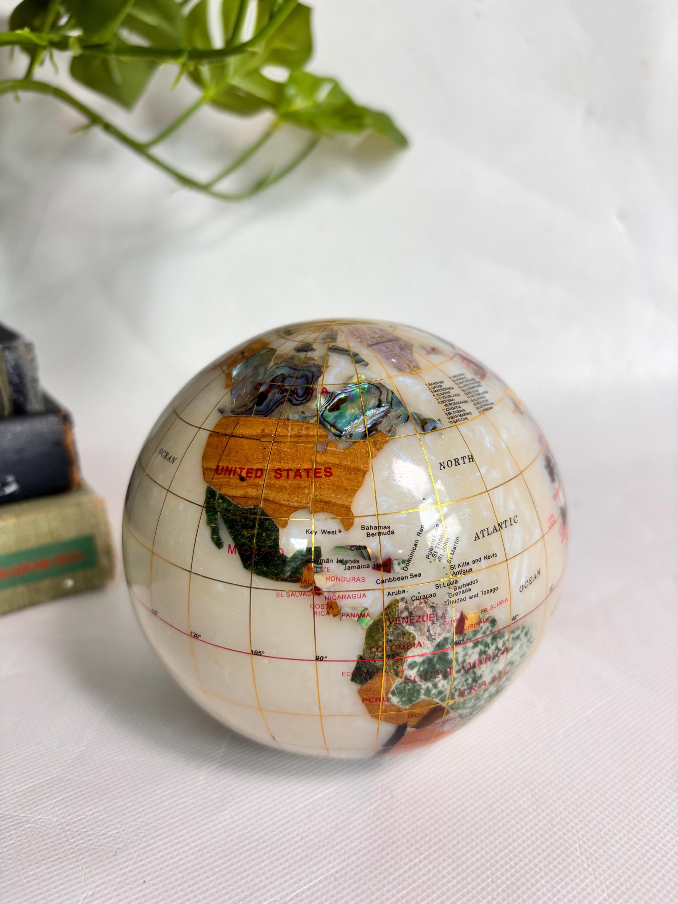 Gemstone world globe - Etsy 日本