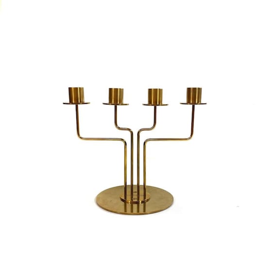 Vintage IKEA Kerzenständer Kerzenständer - Pärlband - 4-armig - Messing-Kerzenhalter - Kerzenhalter - Wohnaccessoires Schweden 1999 schwedisch
