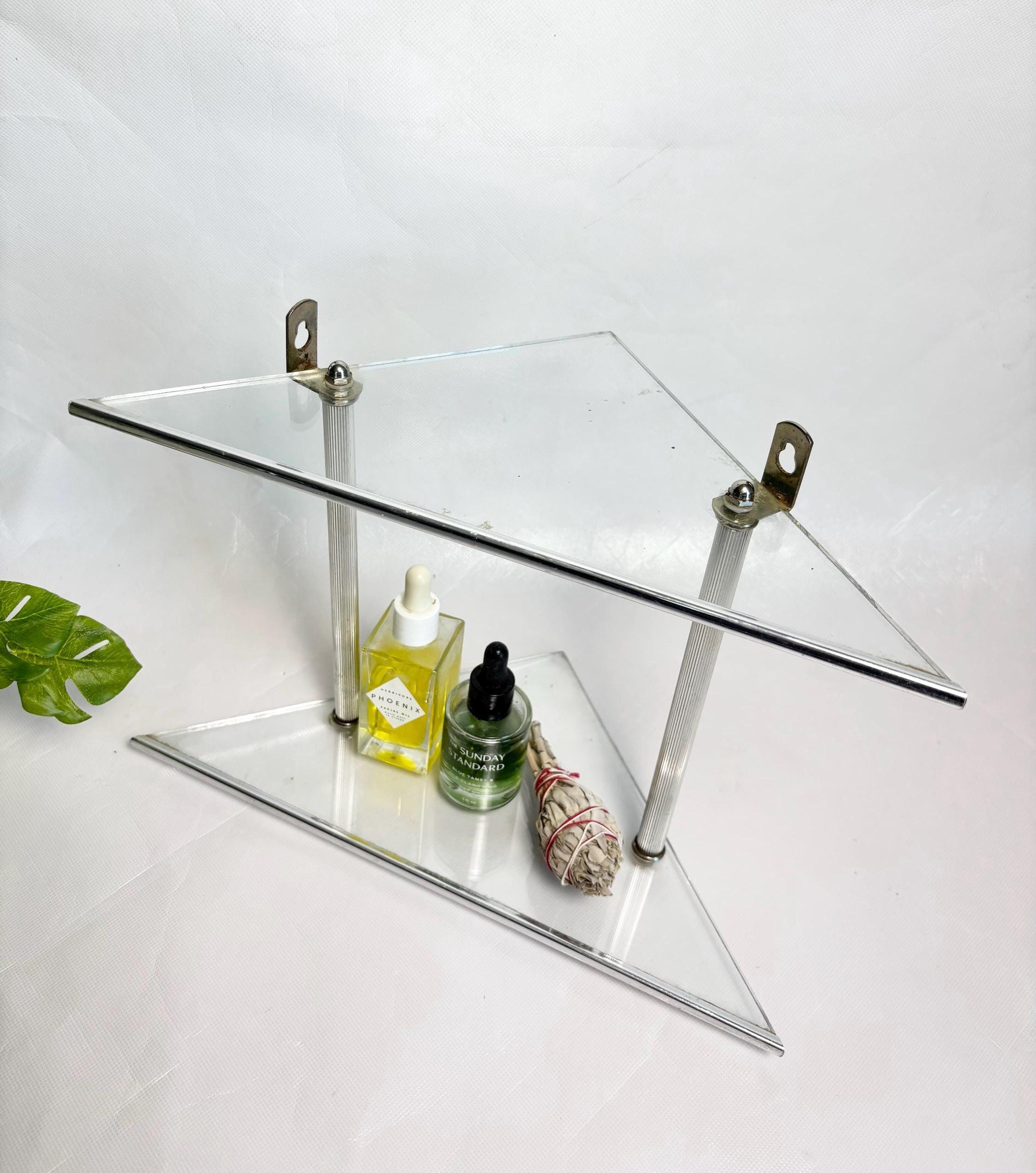 ヴィンテージ glass shelf Vintage Glass Shelves - Etsy