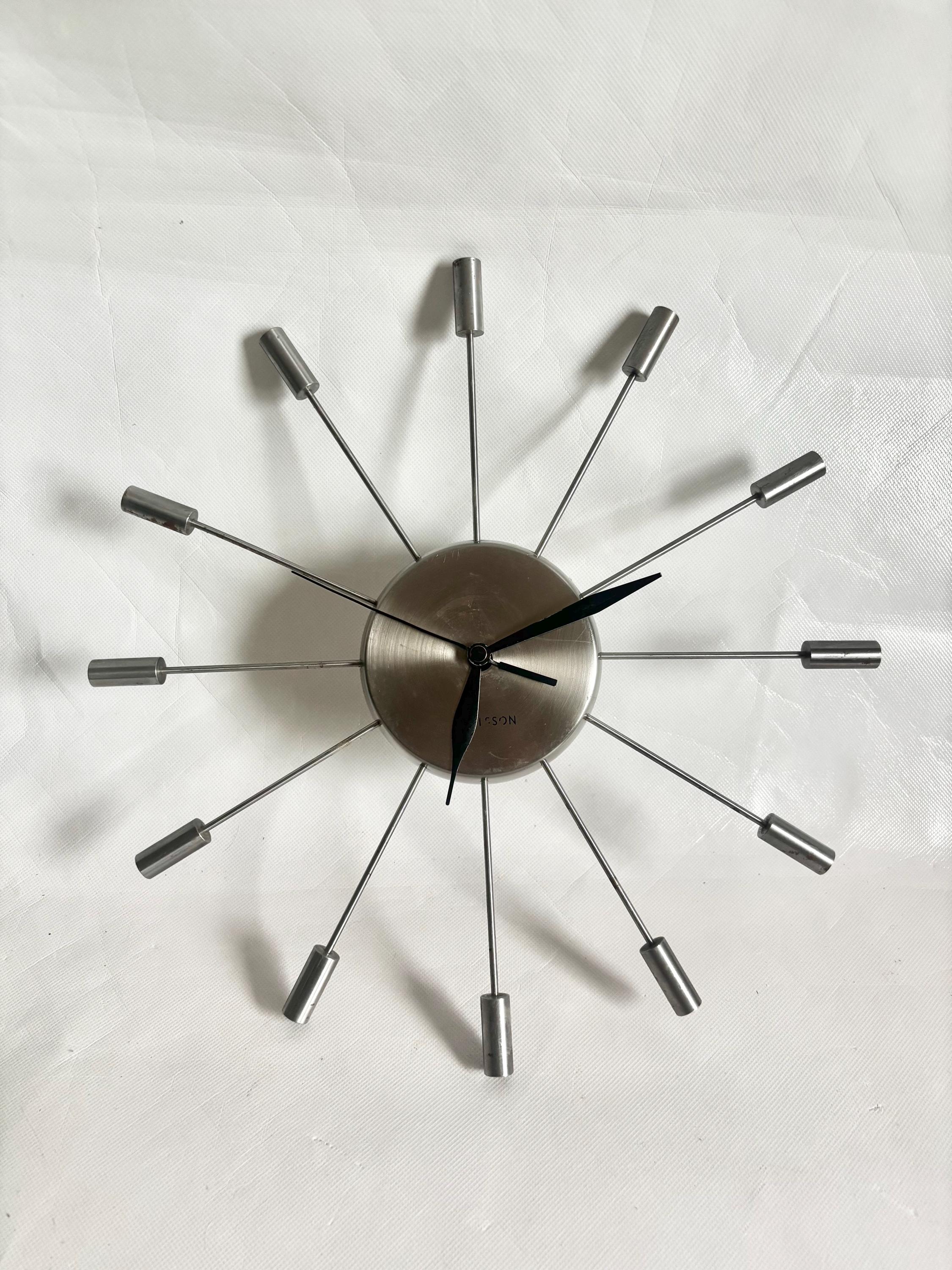 Vintage Karlsson Atomic Style Starburst Wall Clock / George Nelson