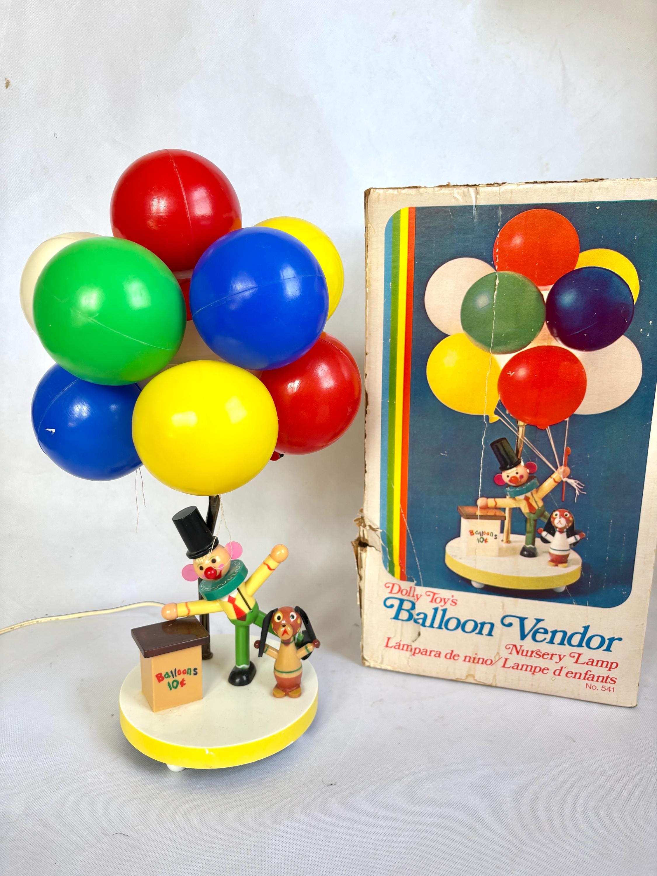 RARE Vintage Balloon Vendor Lamp by Dolly Toy Co. With Box