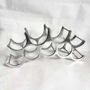 Vintage Michael Noll Sculptural Post Modern Aluminum Chrome Nine