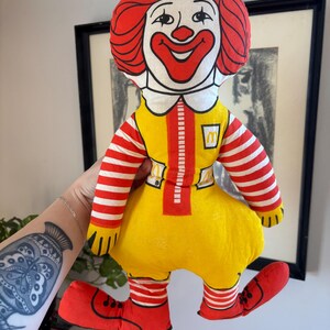 Vintage 70s Ronald McDonald Doll Plush Pillow