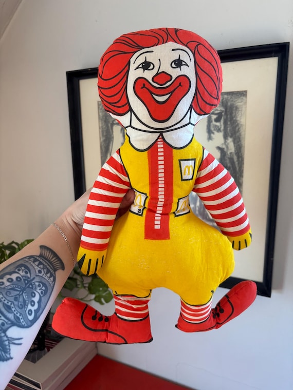 Vintage 70s Ronald Mcdonald Doll Plush Pillow - Etsy