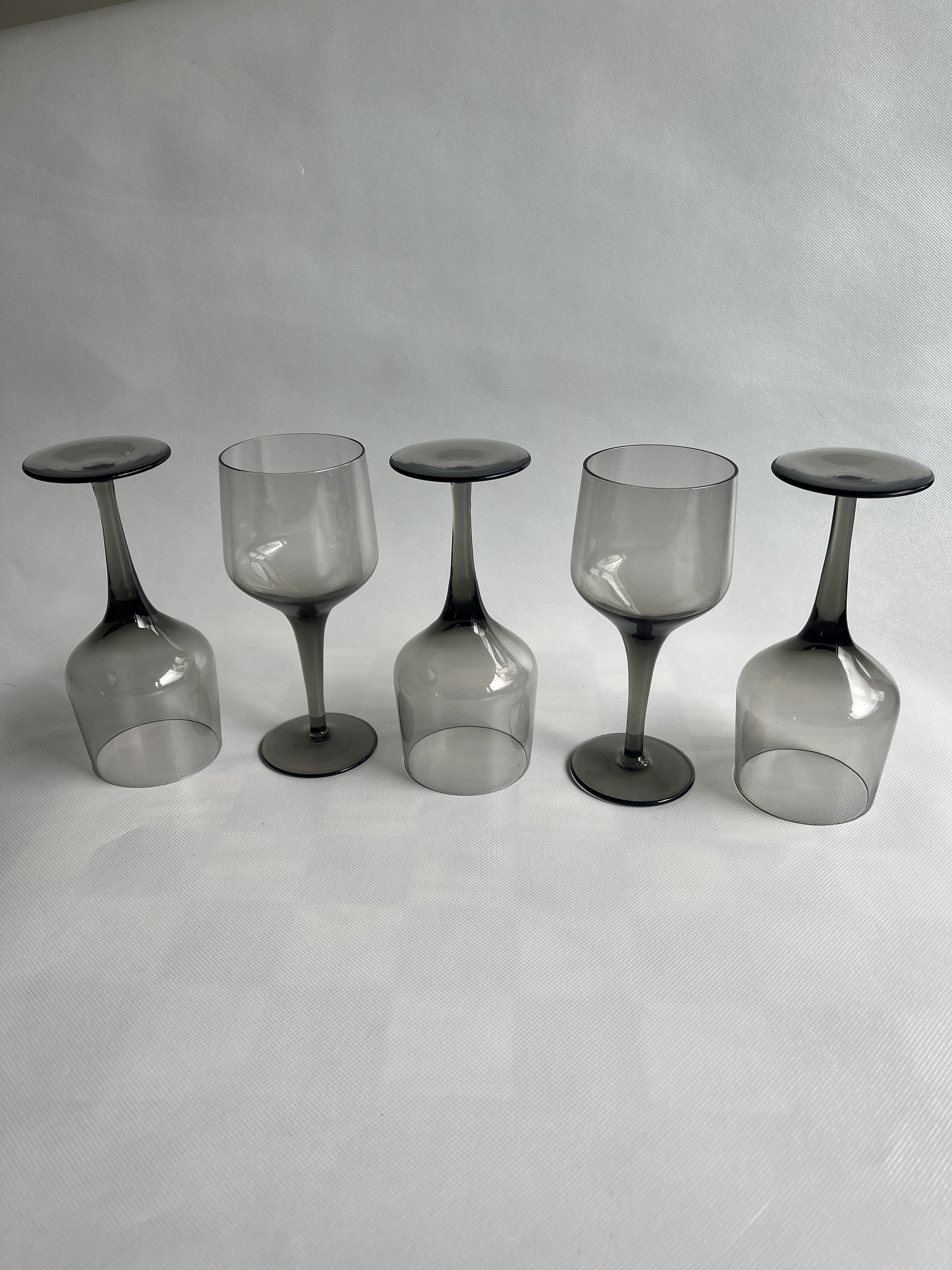 4 Vintage Rhapsody Orrefors Set of Four Wine Glasses / 8 Oz Goblets