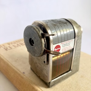 Vintage Premier Portable Pencil Sharpener by Apsco Products, Inc. | Made in USA | Vintage Sharpener | Vintage Desk Mount Pencil Sharpener