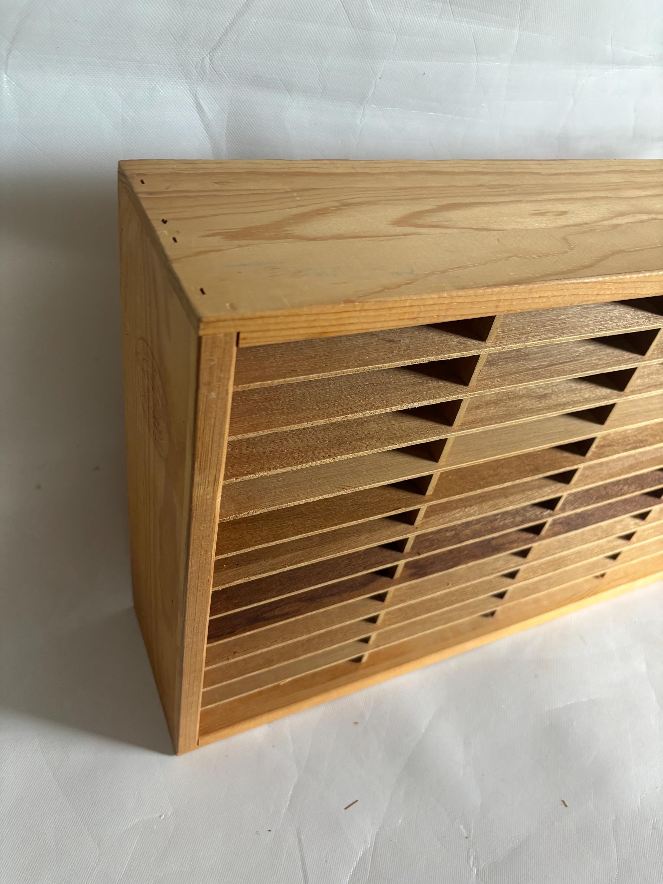 ヴィンテージ NAPA Valley Box Company 木製 48 スロット メディア