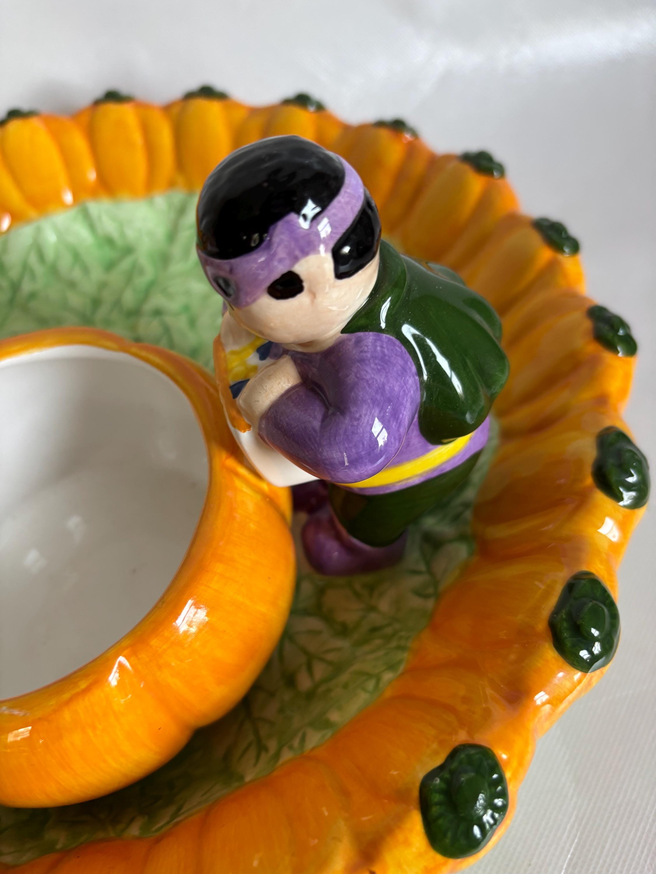 ヴィンテージ ロータス ハロウィン 陶器 カボチャと仮装したトリック