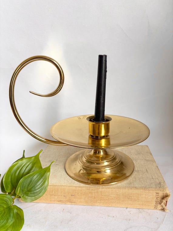 Vintage X-large Baldwin Brass Colonial Taper Candle Holder