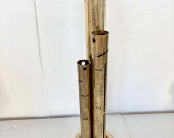 Vintage Brass Coin Tower Change Sorter Bank / Quarters, Nickels, Dimes Coin Sorter Bank