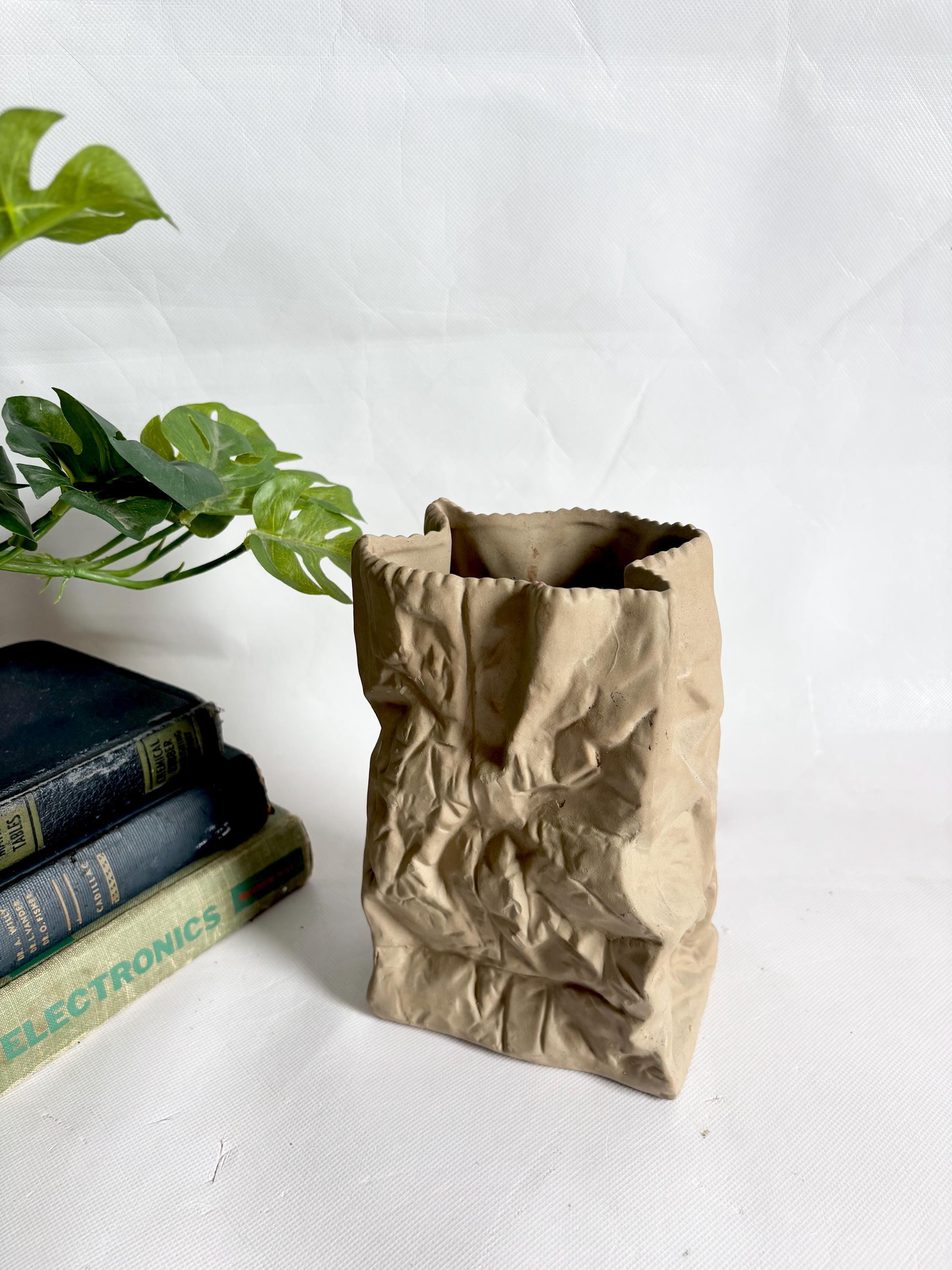 Harvey Craft Paper Bag Vase - Etsy