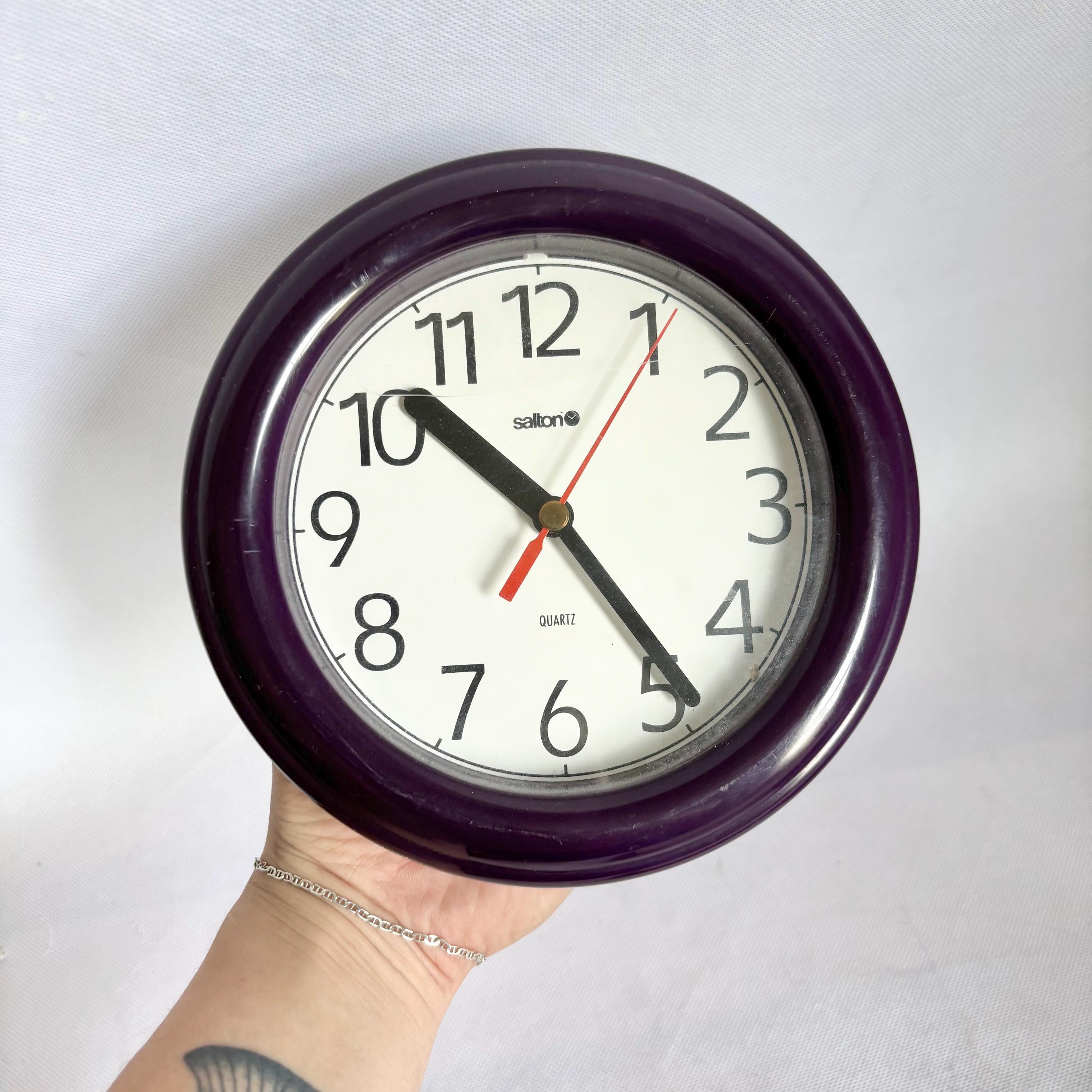 Vintage 1980s Salton Mini 6.5” Purple Postmodern Memphis Style