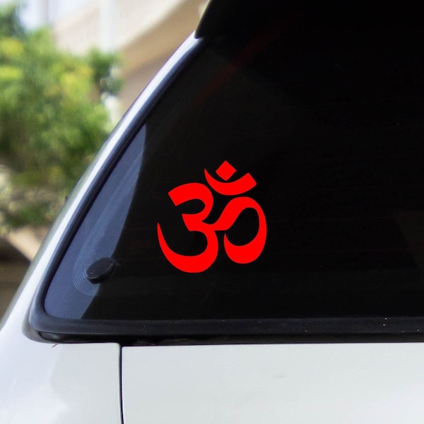 Om Decal sticker for Car, Rear view window Aum Decal sticker, Laptop, Door, Home, Hindu Decoration,