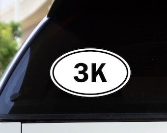 Custom Running Vinyl Decal: 1K 3K 5K Marathon Car Sticker
