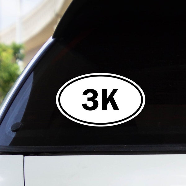 Custom Running vinyl decal | 1K 3K 5K 0.0 | Funny humor sticker for car window | Workout Fit Exercise | Half Marathon Race achievement