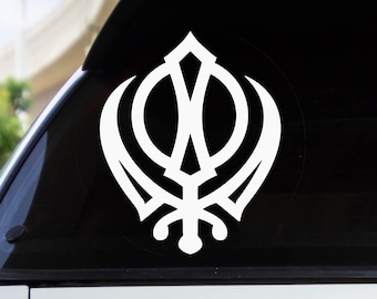 Khanda Vinyl Decal: Sikh Symbol for Car, Laptop, Tumbler