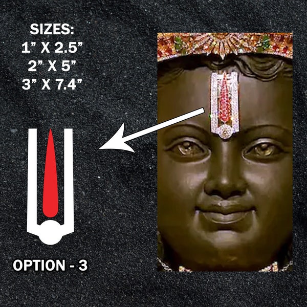 Lord Rama Tilak | Two layer Car decal sticker | Hindu gods decal | teeka forehead symbol | religious gods | Hanuman Krishna Ganesha